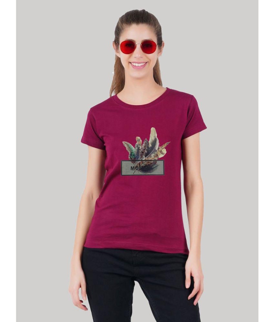 ferocious - Maroon Cotton Regular Fit Women's T-Shirt ( Pack of 1 ) - None