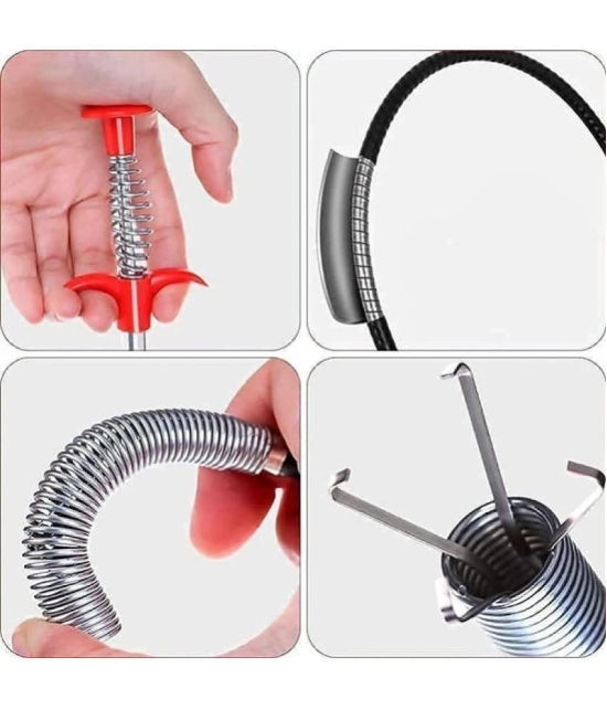 Jetudoo Drain Pipe Cleaning Spring ,Hair Catching Wire Steel Drain Cleaner