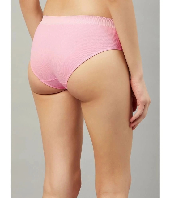 C9 Airwear Pink Nylon Solid Womens Briefs ( Pack of 2 ) - None