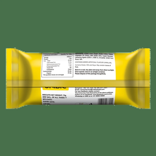 Unibic Cookies - Butter, 75 G Pouch