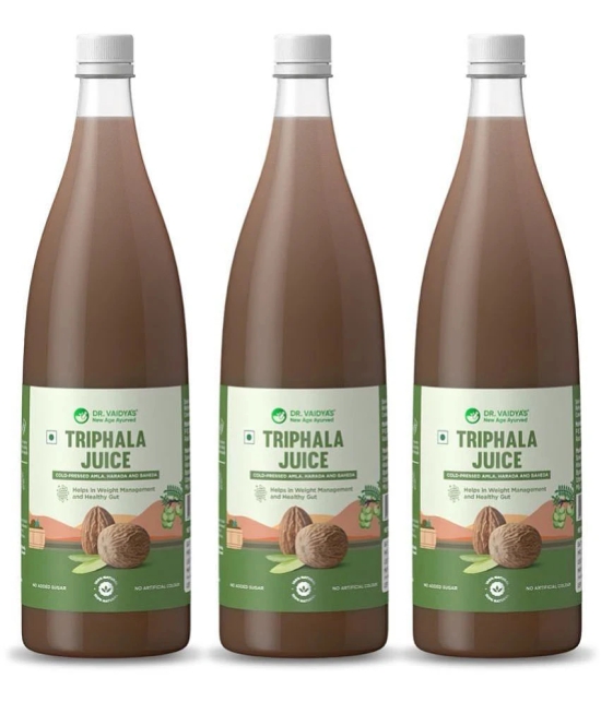 Dr. Vaidyas Triphala Juice | Sugar Free | 100% Ayurvedic |- 950ml (Pack Of 3)