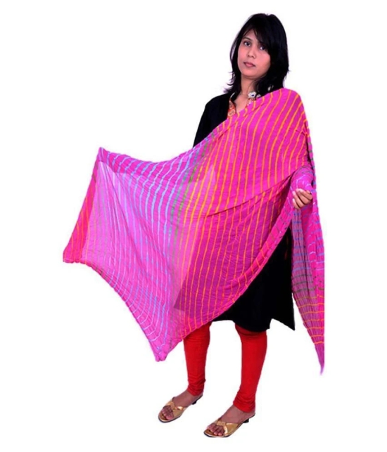 Apratim Multicoloured Chiffon Leheria Dupatta