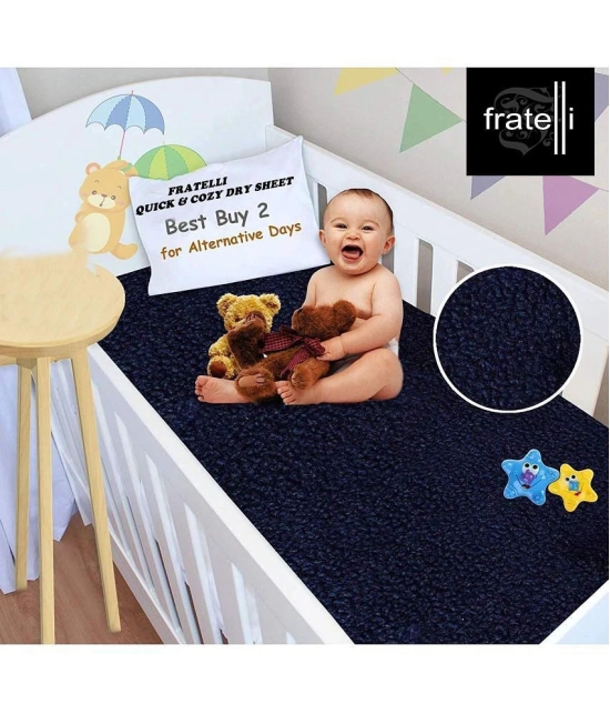 Fratelli Blue Laminated Waterproof Sheet ( 140 cm × 100 cm - 1 pcs ) - Large - upto 240 cm length