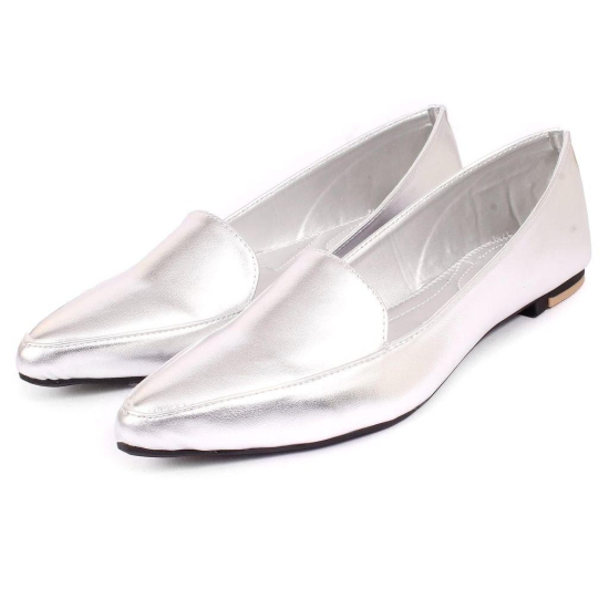 Women Ballerina Shoes Silver