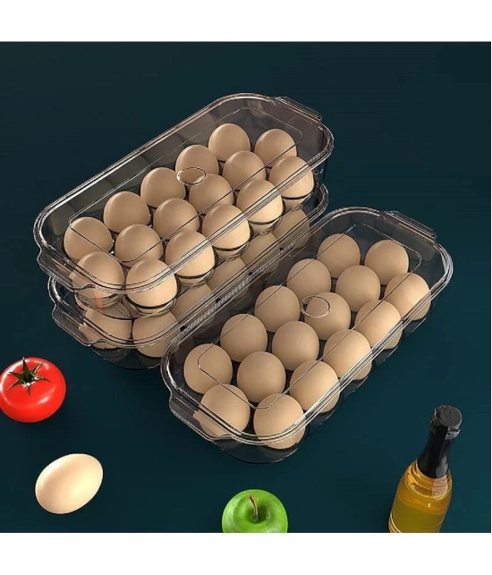 SHARUJA EggSafe Elite 16 Acrylic Transparent Egg Container ( Set of 1 ) - Transparent