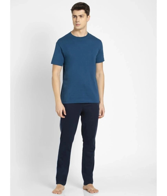 Jockey 2714 Mens Super Combed Cotton Rich Solid Round Neck T-Shirt - Seaport Teal - None