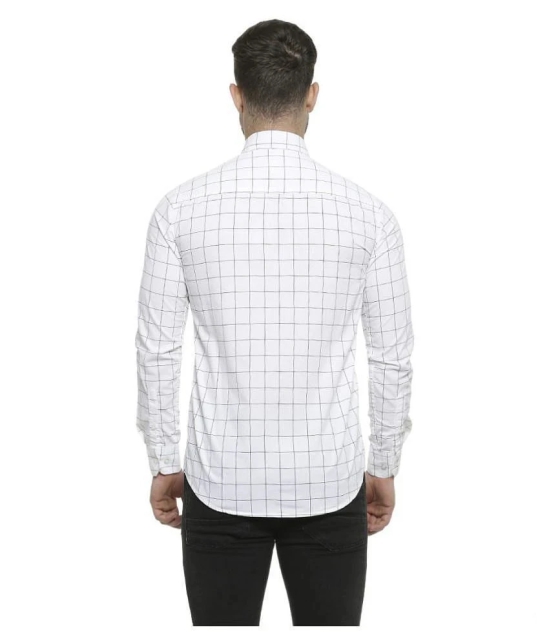 Campus Sutra Cotton Regular Fit Checks Mens Casual Shirt - White ( Pack of 1 ) - None