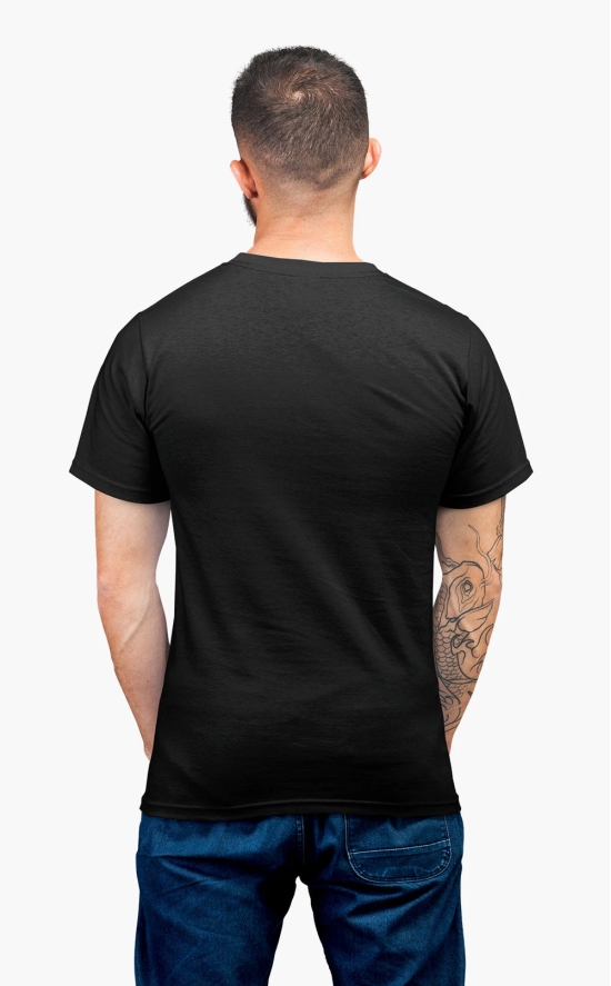 Mens Round Neck FAITH HOPE LOVE T-Shirt-Black / 5XL