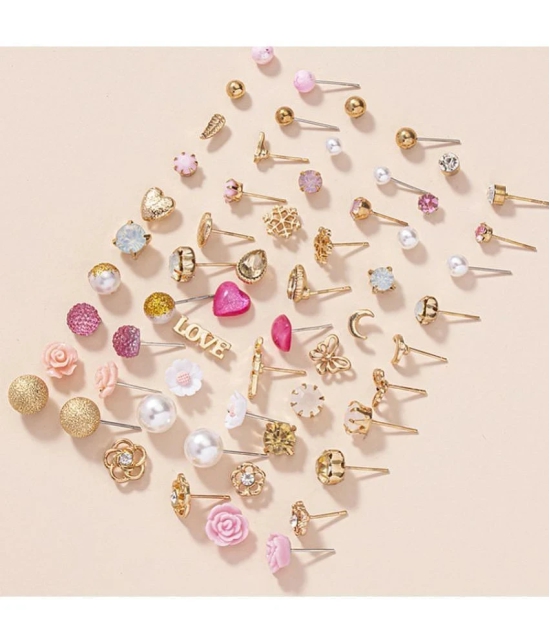 FASHION FRILL Multi Color Stud Earrings ( More Than 10 ) - Multi Color