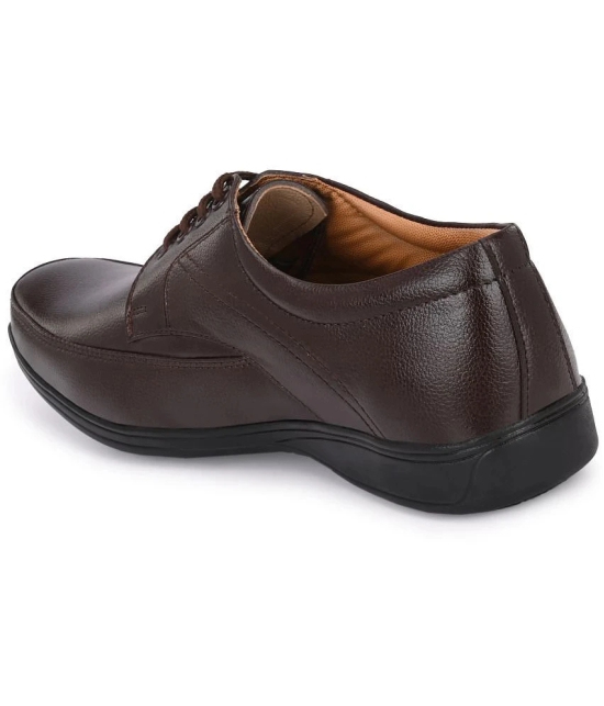 Leeport - Brown Mens Derby Formal Shoes - None