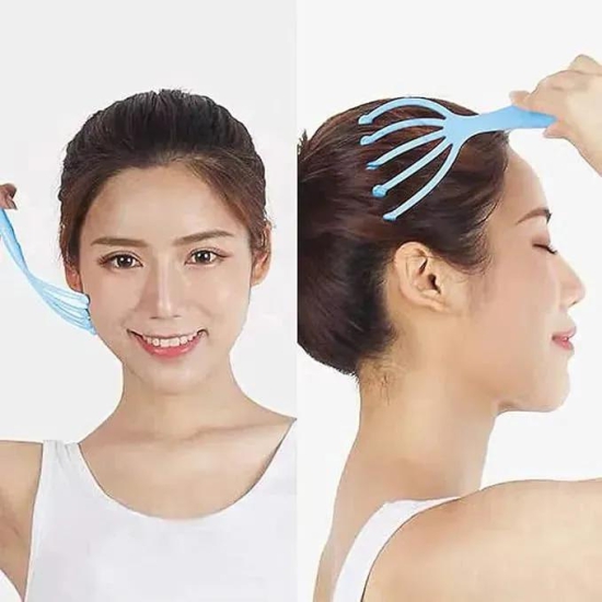 Head Massager for Scalps, 5 Fingers Scalp Massage Machine with Steel Balls, Manual Massager for Deep Relaxation, Stress Reduction and Improved Sleep Quality