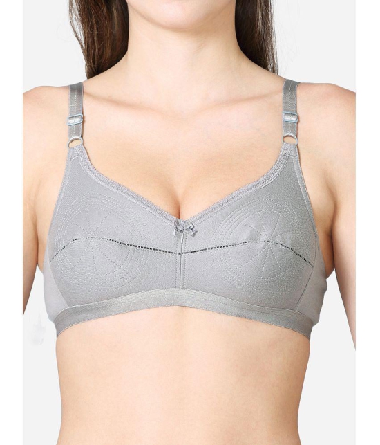 VStar - Light Grey Cotton Non Padded Women's Everyday Bra ( Pack of 1 ) - None