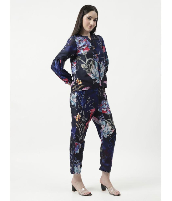 Pannkh Womens Floral Digital Printed Loungewear Shirt With Pant Set - None