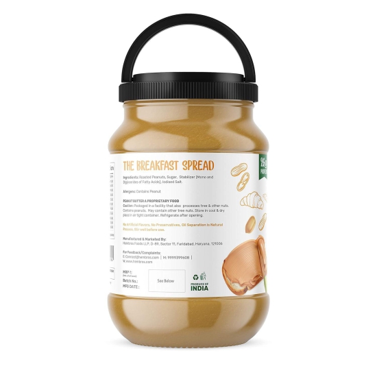 Zucchero Peanut Butter, Original Recipe, Creamy, 400g - Keto | Vegan | Protein: 26 g