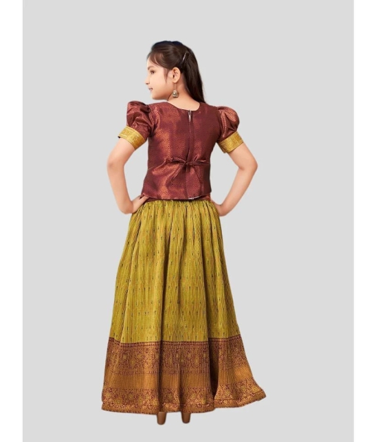 Aarika Maroon Brocade Girls Lehenga Choli Set ( Pack of 1 ) - None