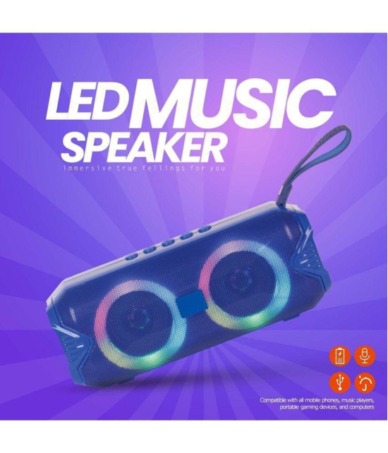 VEhop with RGb Light 10 W Bluetooth Speaker Bluetooth v5.0 with USB,SD card Slot,Aux Playback Time 6 hrs Assorted - Assorted