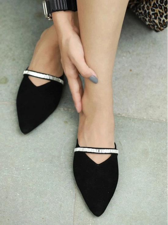 Shoetopia Black Womens Flats - None