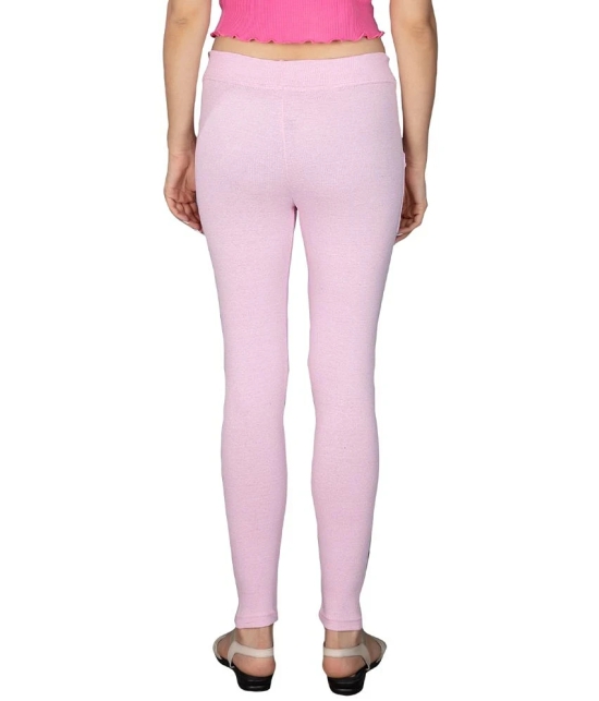 KARARO JEGGINGS - Cotton Blend Skinny Fit Pink Womens Jeggings ( Pack of 3 ) - None