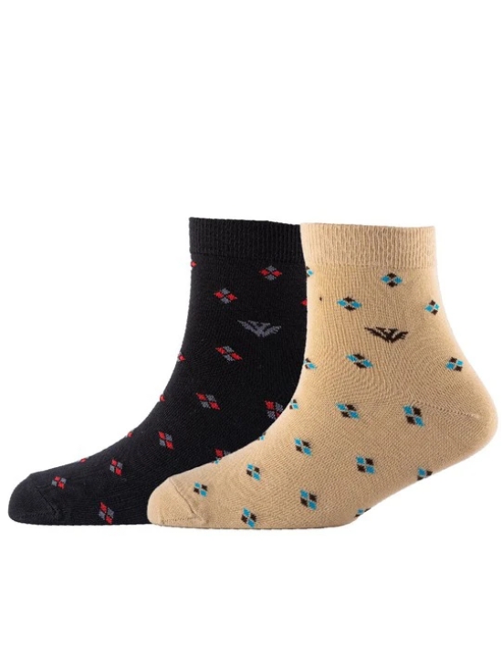 Men Pack Of 2 Patterned Cotton Ankle Length Socks