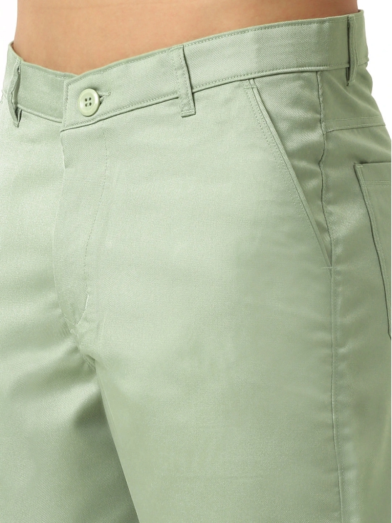 Indian Needle Mens Casual Cotton Solid Shorts-28 / Green