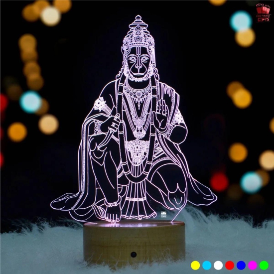 Hanuman ji 3D Illusion LED Lamp