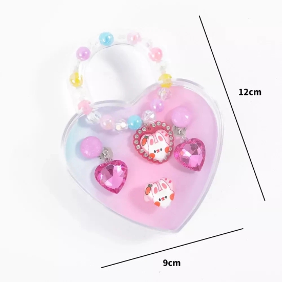 Stylish Mini Heart Fashionable Hair Accessories-Pink