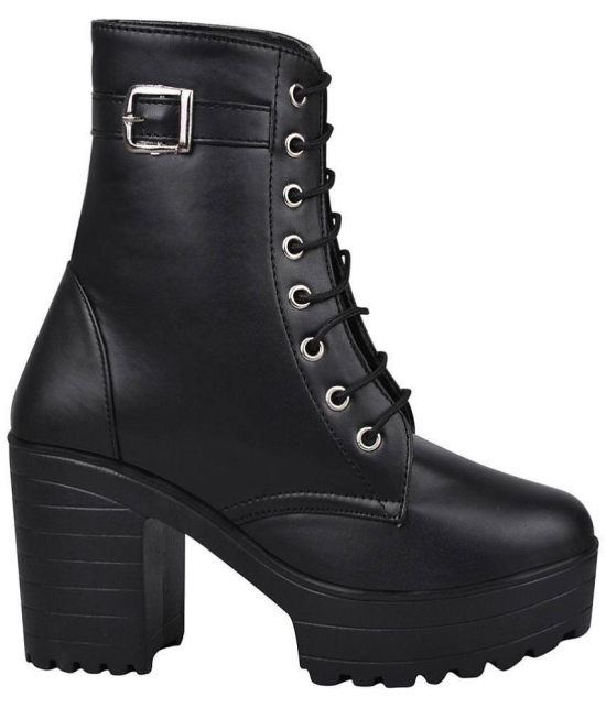 Shoetopia - Black Women''s Ankle Length Boots - None