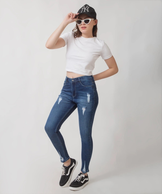 Women Classic Blue Denim Jeans-24