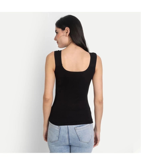 AIMLY Cotton Camisoles - Black Single - None