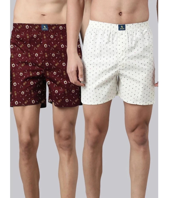 Joven Beige Cotton Mens Boxer- ( Pack of 2 ) - None