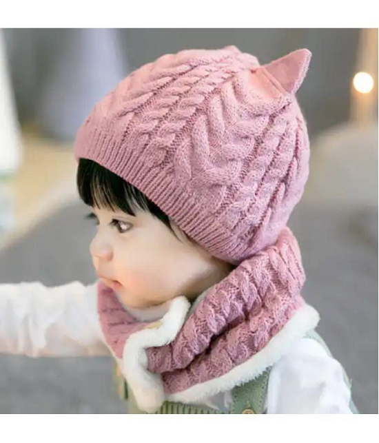 Penyan ® - Baby Boys & Baby Girls 2pcs/Set Kids Winter Hat Cute Baby Wool Knitted Hat and Button Scarf Cap Set New Born to 12 Months - None