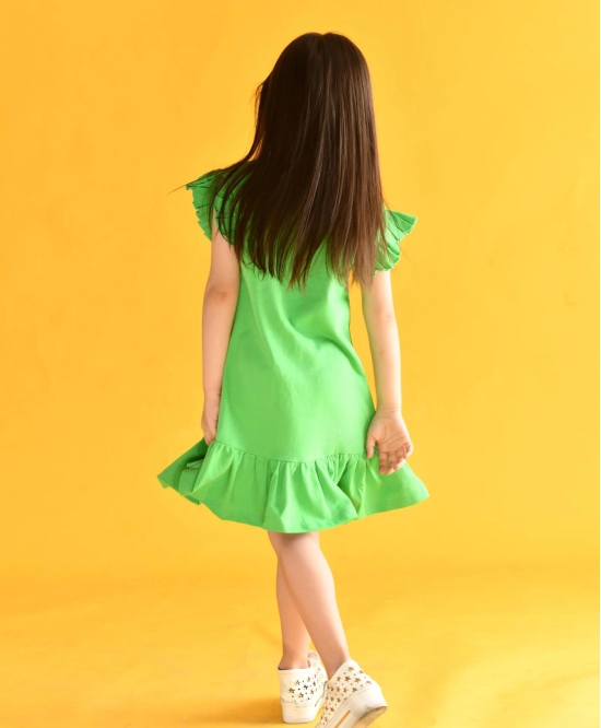 SUMMER GREEN GIRLS HEART DRESS - GREEN-10-12 YEARS / 1N / GREEN