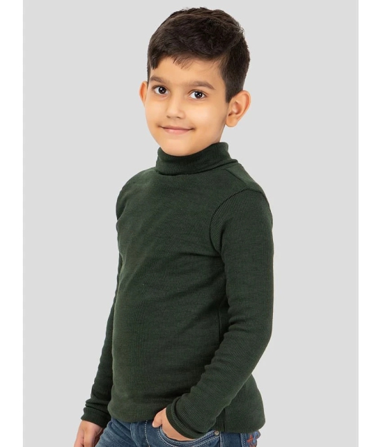 YHA - Dark Green Woollen Blend Boys Pullover Sweaters ( Pack of 1 ) - None