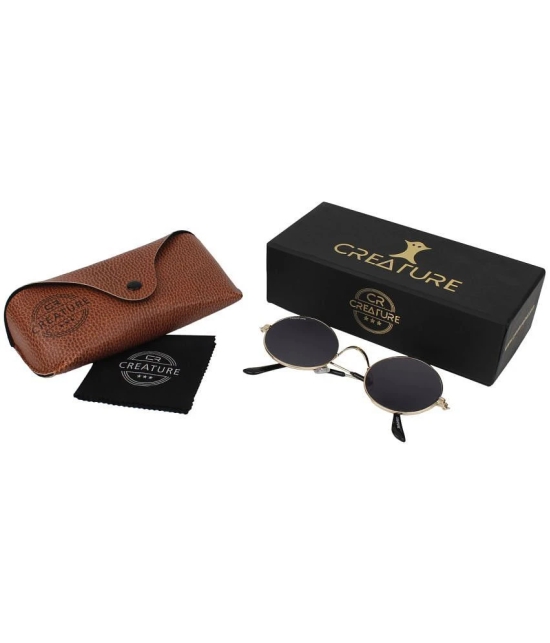 Creature - Gold Round Sunglasses ( Pack of 1 ) - Medium