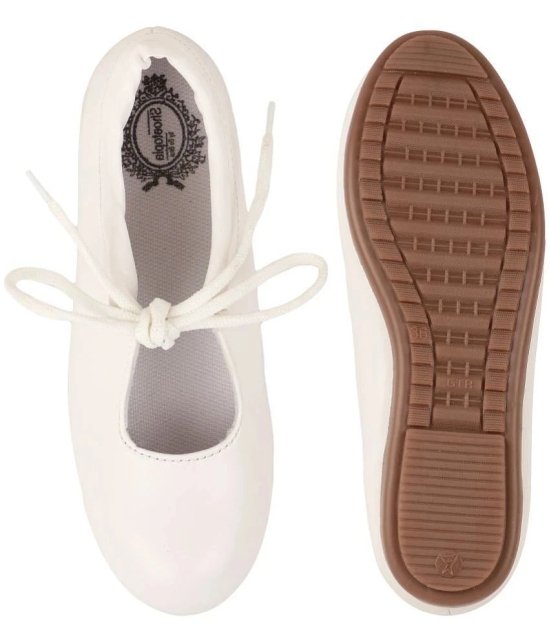 Shoetopia - White Womens Casual Ballerinas - None