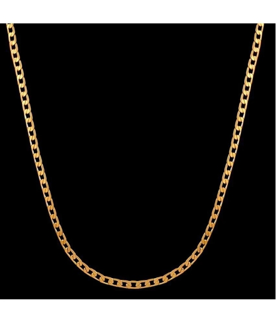 FASHION FRILL - Gold Plated Brass Chain ( Pack of 1 ) - None