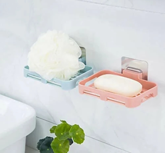 Double Layer Adhesive Soap Dish Holder (Wall Mounted)