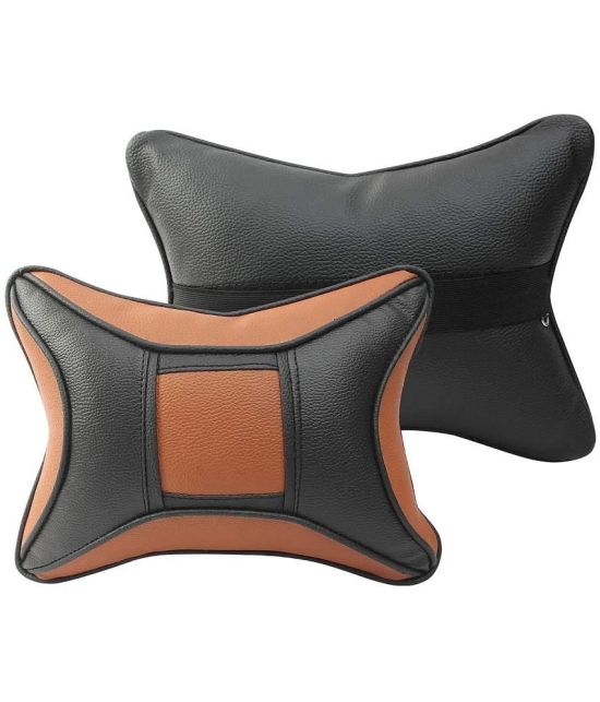 Auto Hub Neck Cushions Set of 2 Brown