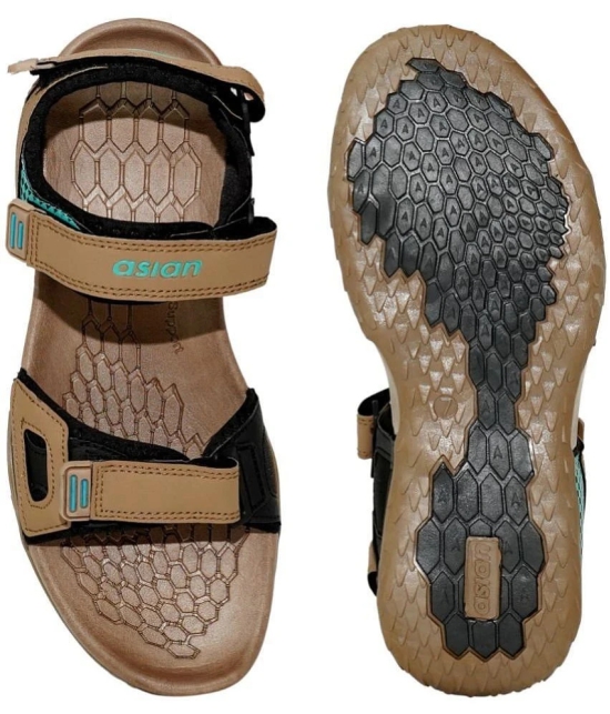 ASIAN - Brown Mens Floater Sandals - None