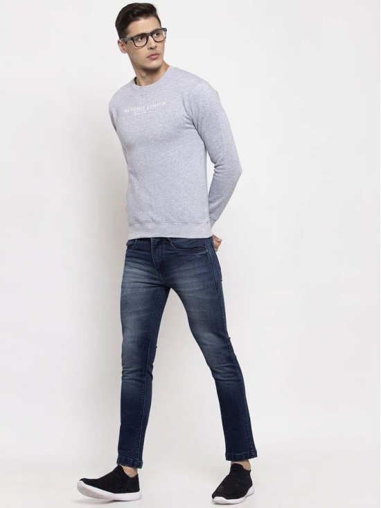 Rodamo  Men Grey Solid Sweatshirt