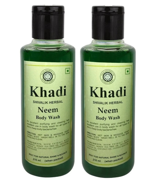 Khadi Herbal NEEM Body Wash 210 ml Pack of 2