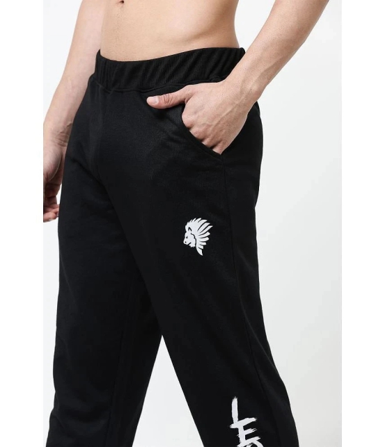 Leotude - Black Cotton Blend Mens Joggers ( Pack of 1 ) - None