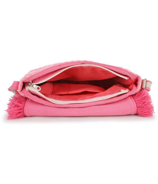 Anekaant - Pink Fabric Sling Bag - Pink