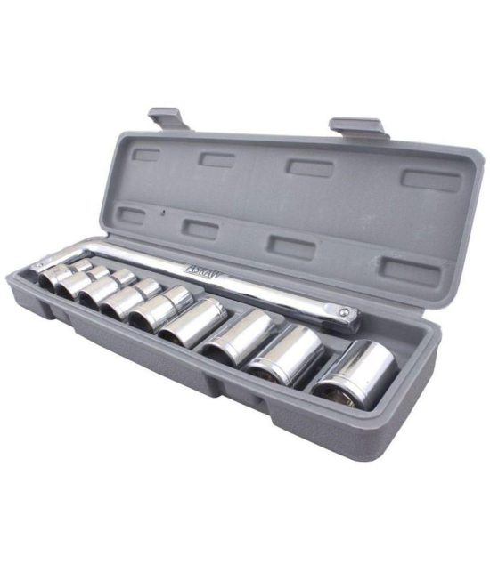 GIT-tools hardware TM Plastic Socket Wrench Set (Grey, 10-Pieces)