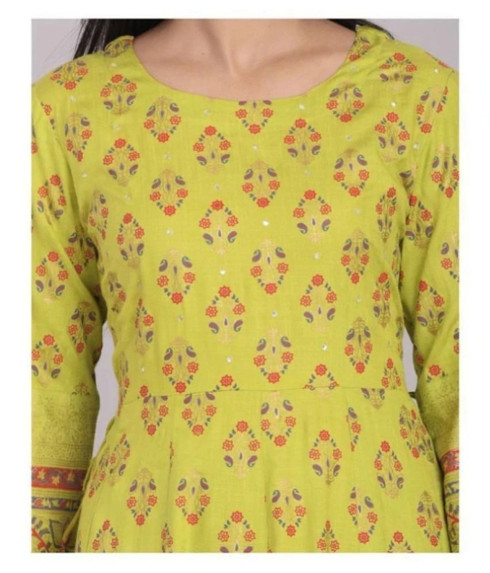 Kbz - Green Rayon Womens Flared Kurti - M