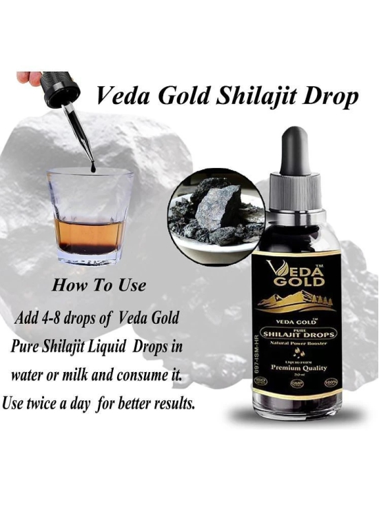 PURE HIMALAY SHILAJIT DROP, VEDA GOLD PURE HIMAYAN SHILAJIT DROP, AYURVEDIC 100% NATURAL SHILAJIT DROP 30ML