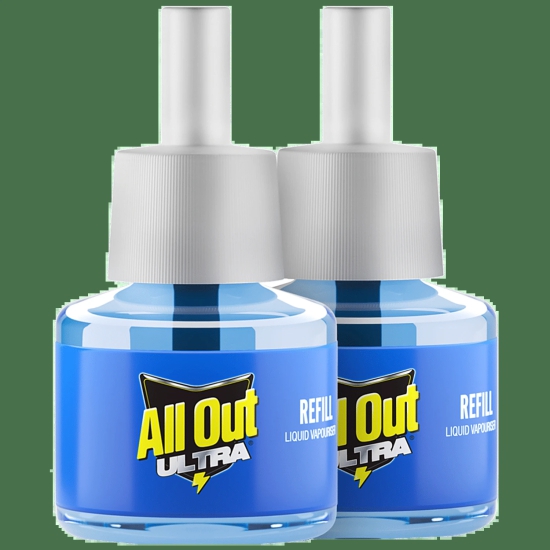 All Out Ultra Liquid Vaporizer/Mosquito Repellent Refills - Kills Dengue, Malaria & Chikungunya Mosquitoes, 45 Ml (Pack Of 2)