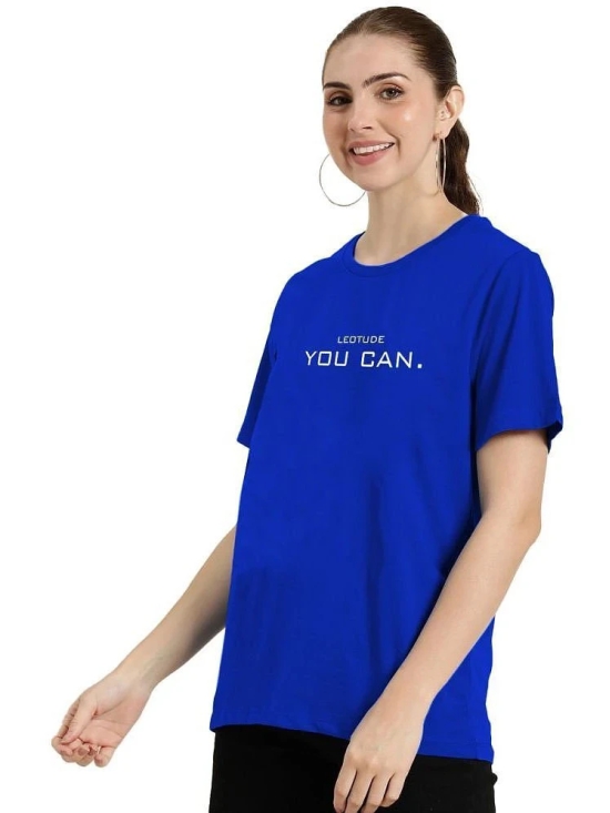 Leotude Blue Polyester Loose Fit Womens T-Shirt ( Pack of 1 ) - None