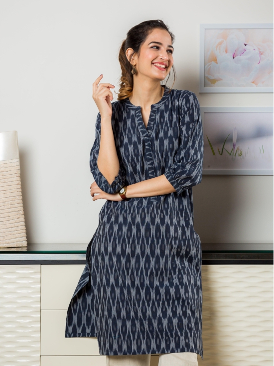 Indus Ikkat kurta-S