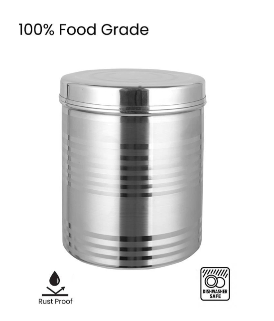 HOMETALES Stainless Steel Deep Dabba/ Food Storage Container 1700ml, 1400ml,800ml,Silver(3U) - Silver